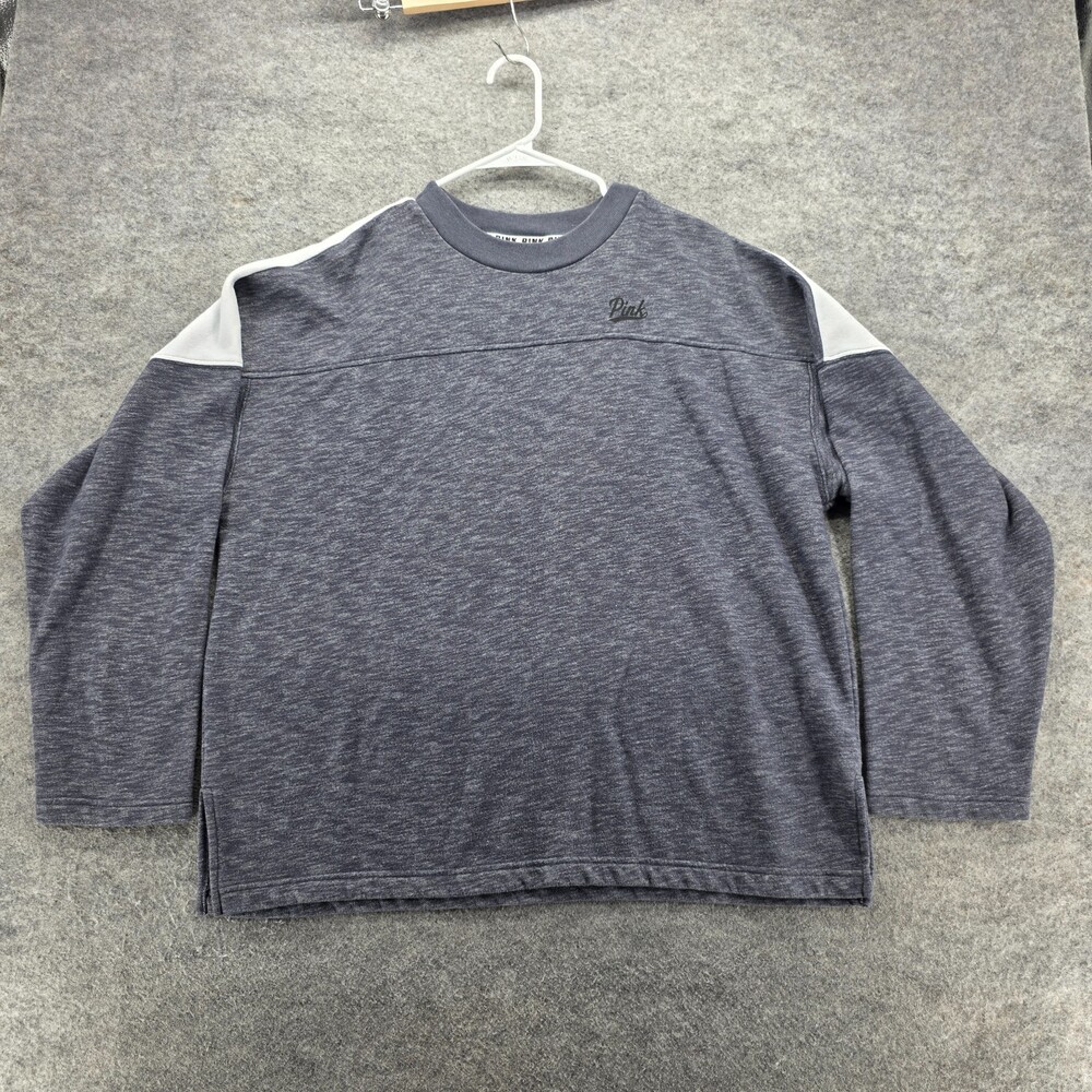 PINK Victoria Secret Sweatshirt Womens Large Long Sleeve Gray
